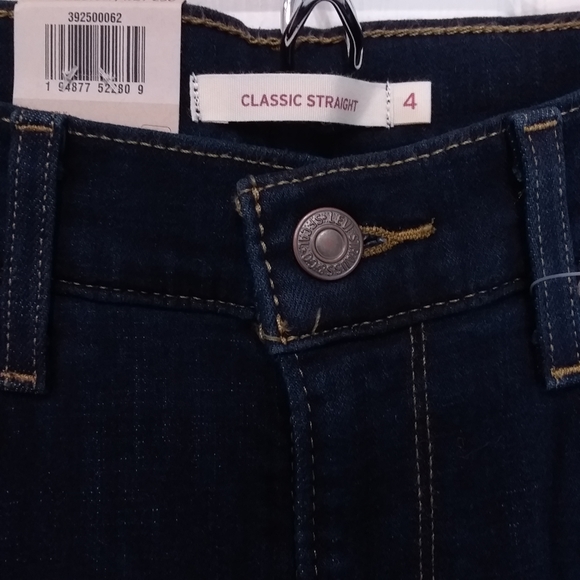 Women's Levi's Classic Straight Mid Rise Jeans 27W by 30L New with Tags - Picture 6 of 12
